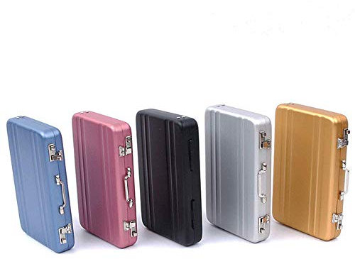 Multi Kreditkartenetui, Visitenkartenetui, Aluminium, leicht, Visitenkartenetui für Damen und Herren, Schwarz , 11cm * 8cm * 2cm