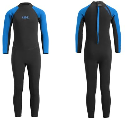 Urban Beach 2mm Neoprene Wetsuit, Kids Full Length Summer Wetsuit for Boys and Girls Black