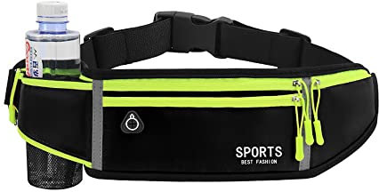FFWTPY Sportliche Laufgürtel Wasserflasche Tasche Reflektierend Hüfttasche Jogging Marathon Bauchtasche Handytasche Trinkgürtel Wasserdicht Lauftasche