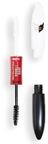 Revolution Beauty Truly Sinful Mascara a doppia punta in bianco e nero, trucco per costumi viso di Halloween per ciglia, sopracciglia e capelli