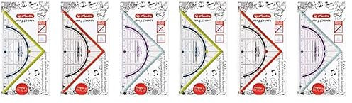 Herlitz Geometriedreieck 16 cm, farbig sortiert (keine Farbauswahl möglich!), 1 Stück (Packung mit 2)