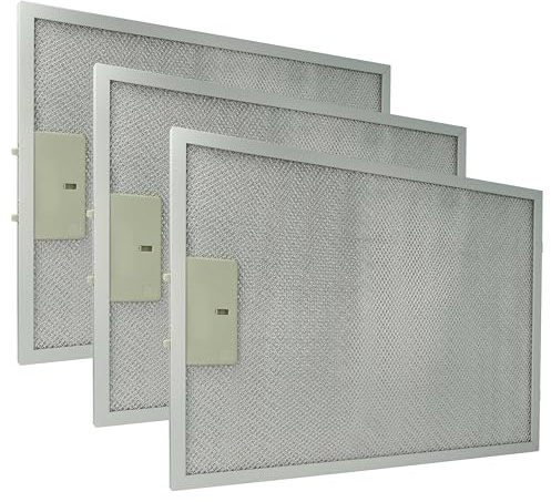 vhbw 3x filtro anti-grasso compatibile con Klarstein Balzac, Zola cappa da cucina, alluminio
