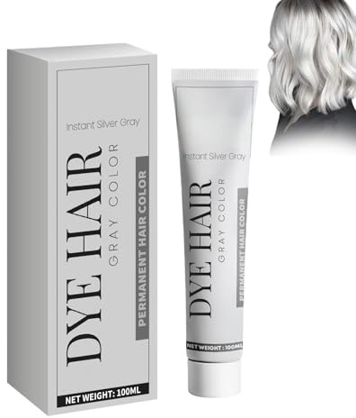 Crema De Cabello Gris Plateado, Crema De Tinte Para El Cabello Gris, Semipermanente, Sin Daño, Para Todos Los Tipos De Cabello