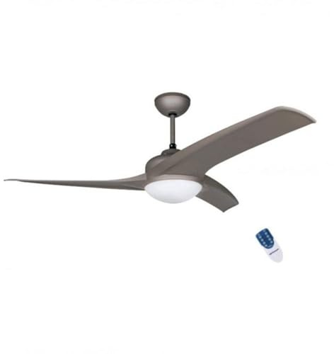 Orbegozo CP 89132 - Ventilador de techo con luz y mando a distancia, temporizador, 3 aspas, 132 cm de diámetro, potencia 60 W y 3 velocidades, marrón