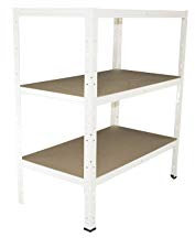 Shelf Creations Basic Schwerlastregal 90x80x60cm weiß 3 Böden - Regal Kellerregal Metallregal smartes Steckregal Lagerregal Werkstattregal Archivregal Industrieregal Haushaltsregal Ordnerregal