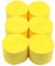 ANCLLO Lot de 6 rouleaux de papier crépon à suspendre pour décoration de fête d'anniversaire, mariage et festival Jaune 4,5 cm x 25 m