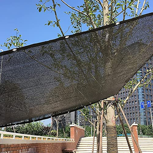 Meiping910226 Sonnenschutz Netz 90%-95% schattierungsnetz mit Ösen Sonnenschutz Schattiernetz UV-Schutz für Balkon Dachhof Wintergarten Gewächshaus Auto Beschattung,Schwarze (3×5m(9.84×16.4ft))