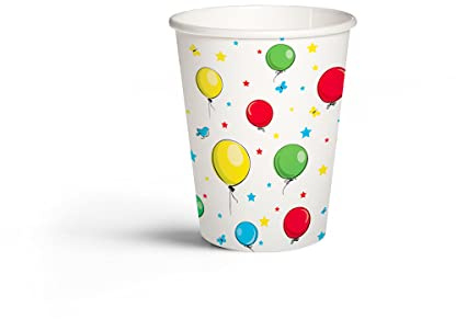 PAW Pappbecher 250 ml, 8 Stück - Luftballons