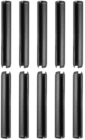 DTGN 6mm x 40mm(DxL) Fente Ressort Broche - 30Paquet - Bien pour Maison Machine Fixation - 65Mn Ressort Cheville Tension Rouleau Broche - Noir