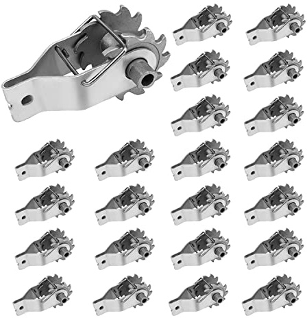 TRAE Electric Fence Wire Strainer 24 PCS | Heavy Duty Inline Wire Tensioner with Compression Clip | Galvanized Steel Ratchet Tightener for Farm, Livestock, and Electric Fence Wire