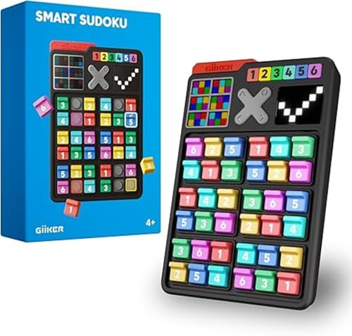 GiiKER Smart Sudoku-pusselspel, original sudoku med 2 500 utmaningar för barn, tankesport pussel för barn, resespel, födelsedagspresenter för pojkar och flickor