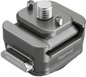 SMALLRIG Piastra di Montaggio Universale a Sgancio Rapido, Guida NATO con Slitta QR a Doppia Direzione con Vite Anti-Deflessione da 1/4-20, Carico Fino a 5 kg per Fotocamere, Monitor - 4491