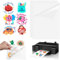 20 Blätt Stickerpapier zum Bedrucken, A4 Aufkleber Papier zum Drucken, Transparent Wasserfester Vinylaufkleber, Selbstklebende Vinyl Aufkleberfolien, Druckerpapier für Tintenstrahldrucker