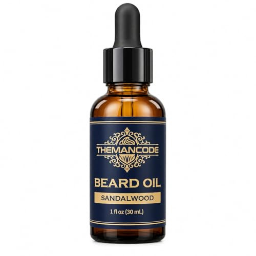THEMANCODE Aceite para Barba para Hombre de Sándalo, 1 oz
