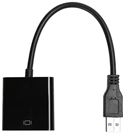LUCKDANO Adapter VGA Till USB 3.0 Till VGA Adapterkabel - Video Converter, Plug & Play för 7/8/10, 5,0 Gbps, Utöka Din Skärm med Lätthet