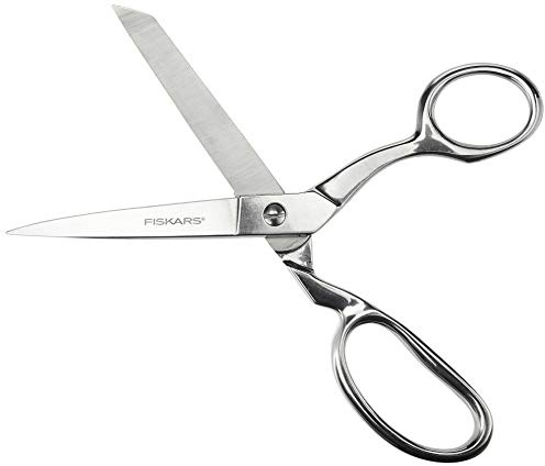 Fiskars Forged Scissors - 8 Stainless Steel - Paper and Fabric Scissors for Office, Arts, and Crafts - Silver