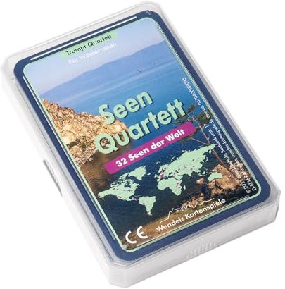 Wendels Kartenspiele Seen Trumpf Quartett Spiel | Geografie Spielkarten für Welt-Entdecker