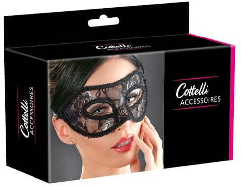 Cottelli Collection Maske aus Spitze, vorgeformt, Schwarz