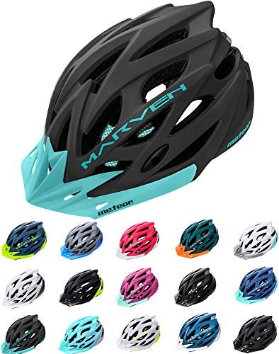 meteor® Marven Fahrradhelm Herren Damen Kinder-Helm MTB rollerhelm mädchen kinderfahrradhelm für Downhill rennradhelm Mountainbike Inliner skaterhelm BMX fahradhelm Scooter Jungen Bike Helmet