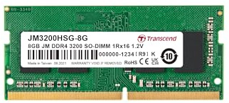 Transcend 8GB SO-DIMM Memory Module DDR4 3200MHz - JM3200HSG-8G