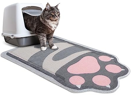 Unicorn Catcher Cat Litter Mat Quality Litter Box Mat Large Non-Slip Cat Litter Mat Litter Trapping Mat Soft Kitty Litter Mat Cute Cat Food Mat Cat Products Easy to Clean