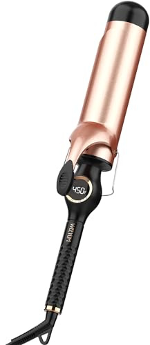 WEEYUM Curling Tongs 2 Inch, Large Barrel Curling Wand for Hair, Ceramic Long Barrel Hair Curling Iron Dual Voltage