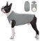 Katzinst Hundepullover Fleece Weste Dehnbares und Warmes Sweatshirt Hunde T-Shirt Hundeweste für Kleine Hunde Pullover für Französische Bulldoggen Bichons Grau L