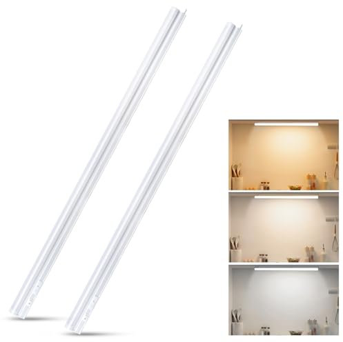 Aigostar LED Sottopensile Cucina con Interruttore 12W CCT 1320LM Barra LED Sottopensile IP20 230V, 3000K/4000K/6500K, Adatto a cucina, armadio, scaffali. L880*W23*H34mm, 2 pcs