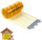 TOOSOAR Porte pour Niche Chalet pour Chien,Lanières pour Niche pour Chien 3.6m*20cm,Rideau à Lanières Transparent Isolant Thermique et Résistant au Froid pour Porte de Maison de Chien DIY(Jaune)