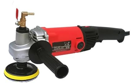 Pulidora eléctrica de piedra húmeda for granito y mármol, 1400w, lijadora manual, molino de agua, velocidad Variable, C/w, 7 Uds. para mármol, cerámica
