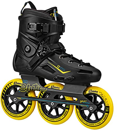 Roller Derby Elite Alpha 125mm 3-Wheel Inline Skate, Size 8, Black, V2