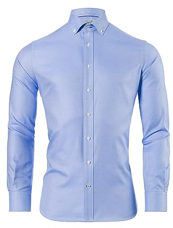 Vincenzo Boretti Chemise, Slim-fit/Taille cintrée, sergé - Infroissable