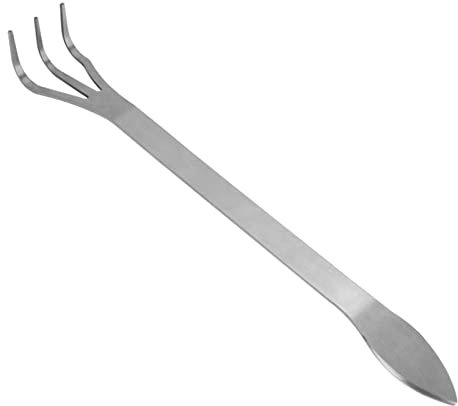 VIFERR Bonsai Rake Stainless Steel Root Rake 3-Prong Loosen Soil Bonsai Tree Tools with Ergonomic Handle Gardening Tools