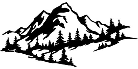 Metall Wand Art Decor Berg Szene Landschaft Wand Kunst,Schwarz Berg Silhouette Wanddeko Metallbilder für Zuhause Wohnzimmer Schlafzimmer Garten Terrasse Innen Außen Wanddekoration (02)