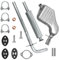 Schalldämpferset Auspuffanlage Auspuff für Volvo S60 1 I 2001-04/2010 2.0 2.4 T 2.4 D