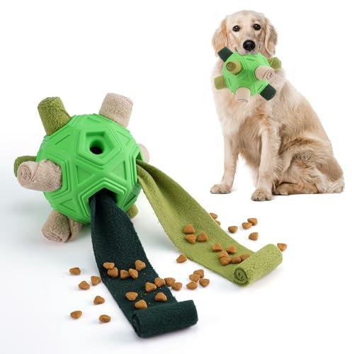 Tesytto Chewers Kauspielzeug für Hunde, interaktiver langlebiger Schnüffelball für Hunde zur Nahrungssuche,Schnüffelmatte,Slow-Food-Training,um Langeweile zu lindern und anzuregen (Leuchtendes Grün)