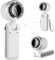 MERTTURM Handheld Portable Fan, Mini Personal Hand Fan with LED Display, 5 Speeds Adjustable Foldable Small Desk Fan, 3600mAh USB Rechargeable Powerful Cooling Turbo Fan for Travel/Outdoor/Home/Office