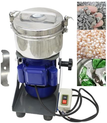 INTBUYING Multifunctional Ore Glass Crusher Stone Grinder Electric Stone Grinder Machine for Crushing Steel Slag Powder Copper Ore Coal 220V