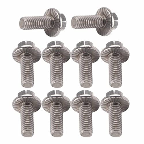 10 Piezas M6 de Acero Inoxidable, Tornillo de Brida, Perno de Brida M6 St M6 Pernos de 35 Mm Pernos de Alta Resistencia con Hombros A2 70 Tornillos de Brida Hexagonales Pernos de