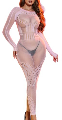 XIUSEMY Women Lingerie Fishnet Bodystocking Soft Bodysuit Sexy Nightwear | Soft Bodysuit,Sexy Nightwear,Plus Size,Halloween