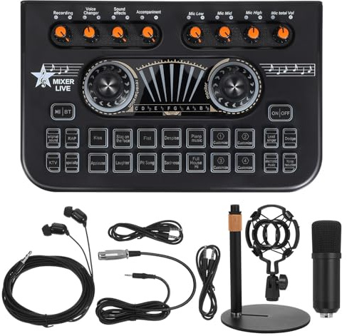 DOITOOL Mixeur De Microphone Mixeur Audio Stéréo Carte Son Stéréo