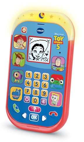 VTech - Disney Pixar, Le Smartphone Éducatif Toy Story 5 - Jouet Téléphone Enfant Lumineux avec Écran Rétroéclairé, 8 Activités et Jeux Interactifs - Cadeau Enfant Dès 3 Ans - Contenu en Français