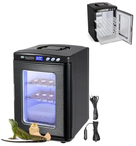 Reptilinkubator, helautomatisk elektronisk inkubator med display och konstant temperaturuppvärmning för olika reptiler och fåglar