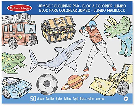 Melissa & Doug 14226 - Blocco XL da colorare, 50 pagine, colore: Blu