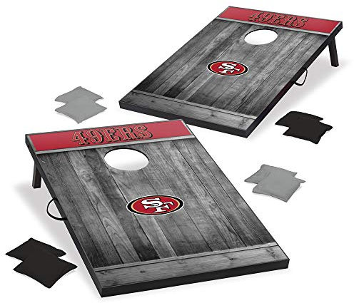Wild Sports 2'x3' MDF Wood NFL San Francisco 49ers Cornhole Set - Grey Wood Design