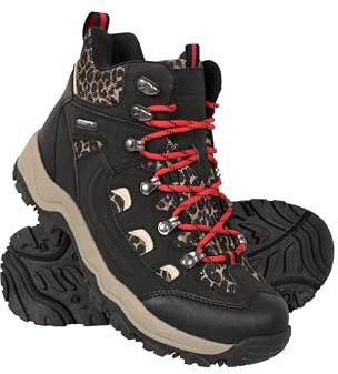 Mountain Warehouse Adventurer Womens Printed Waterproof Boots - Ladies Rain Boots - Walking Black (Printed) Adult Shoe Size 4.5