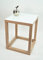 freeroom24, Beistelltisch, Wohnzimmertisch, Couchtisch, Coffee Table, Kaffeetisch, Blumenhocker, Blumensäule, Cube, Holzoptik Sonoma Eiche Nachbildung, Glas weiß, 20 x 20 x 40cm, Made in Germany