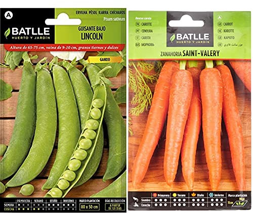 Semillas Batlle Guisante Lincoln Ganxo & Zanahoria Saint Valery