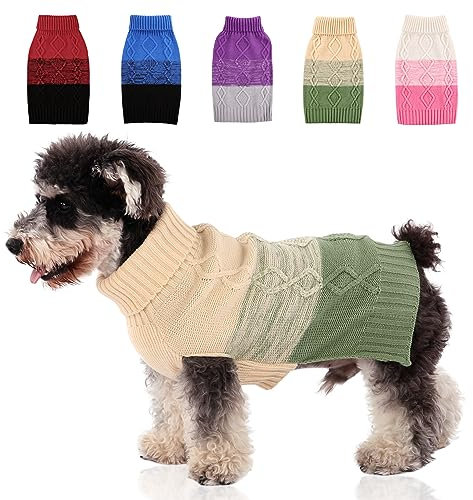 ASENKU Hundepullover für Kleine Mittelgroße Große Hunde,Wärme Hundepulli Strick Pullover Hund,Hundepulli für Dackel,Französische Bulldogge Bulldog Chihuahua