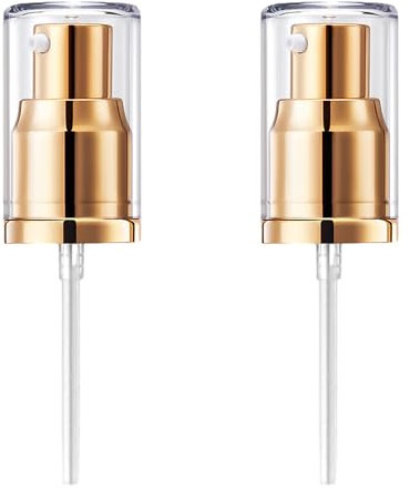 2 Gold Foundation Bottle Pump Heads - Replacement Accessories for Dw Foundation Bottle
